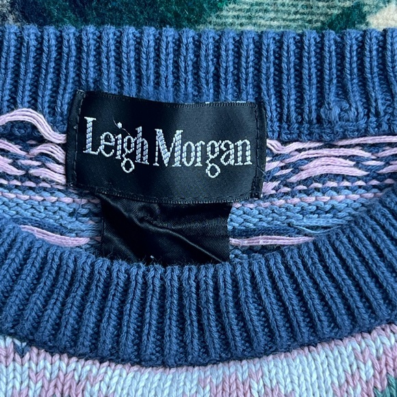 Blue Patterned Women's Sweater - Picture 4 of 4